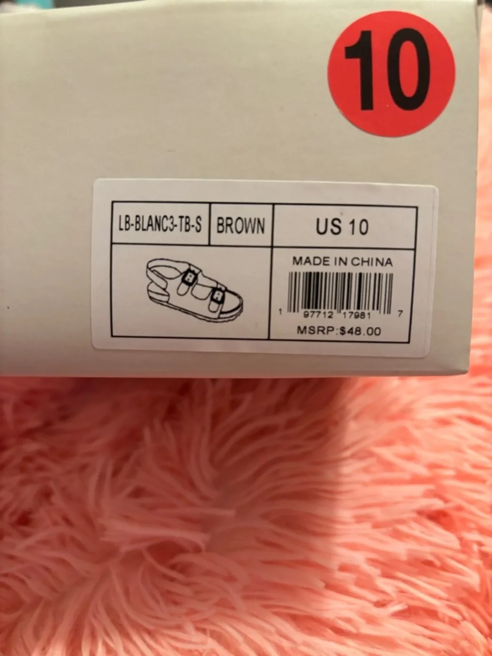 NWT Lucky Brand Toddler Blanc Cork Sandals Brown Size 10